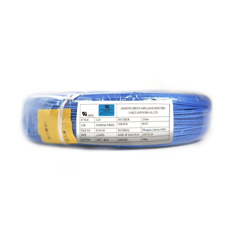 UL3231 Fio resistente a altas temperaturas trançado de fibra de vidro de silicone UL3231 Fio resistente a altas temperaturas trançado de fibra de vidro de silicone